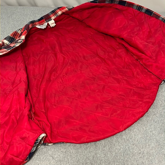 Vintage Mens Quilted Flannel Shirt Jacket Shacket Large Plaid Outdoor Gorpcore - Picture 5 of 9